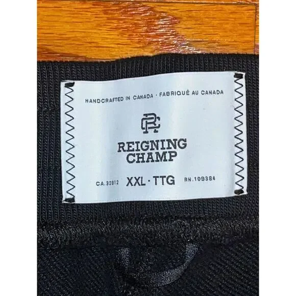 Reigning Champ x Oura Terry Joggers Men’s 2XL Black Slim Fit Canada NWOT Rare